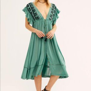 Free People Will Wait For You Bali Midi Dress-XS